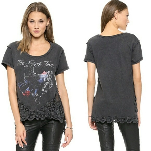 Free People The Stone Texas Graphic Tee Gray Small - Picture 1 of 8